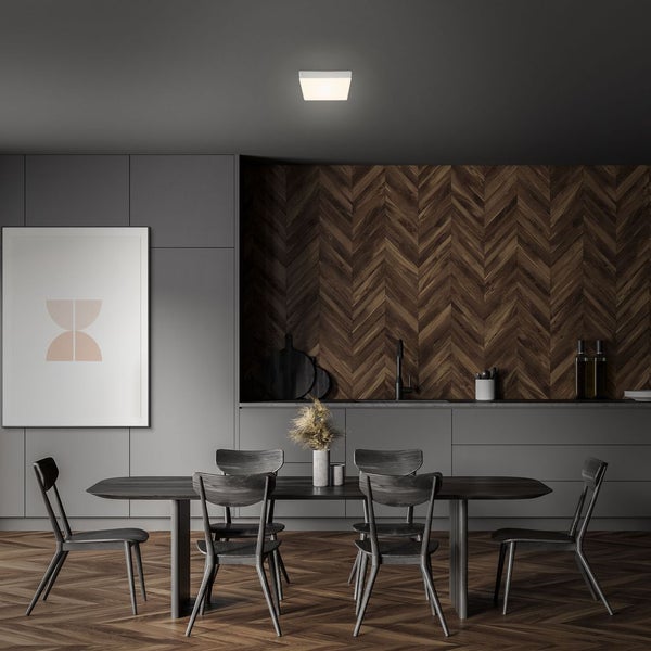 LED Aufbauleuchte rahmenlos IP20 11 W 3000K silber Metall-Kunststoff Briloner