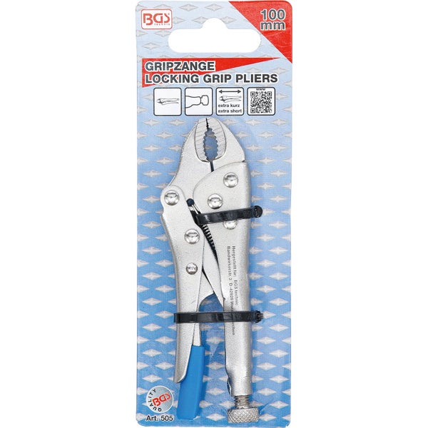 BGS Technic Gripzange, 100 mm, auf Verpackung