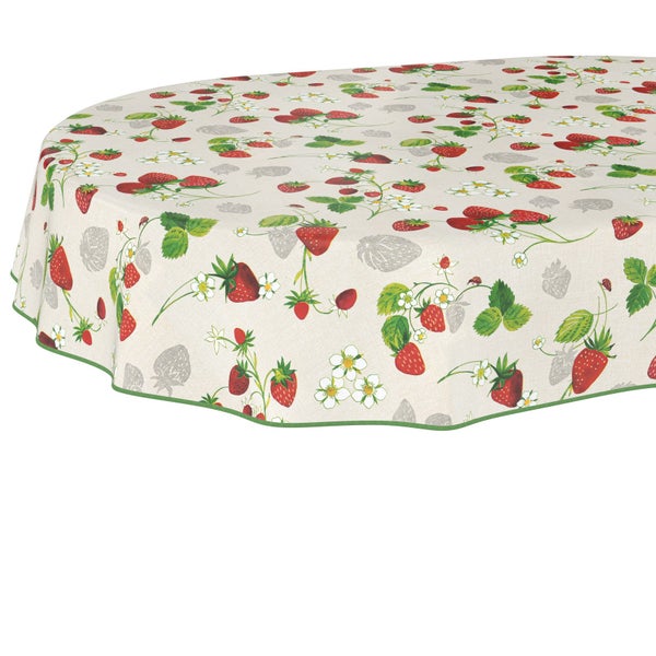 Tischdecke mit Erdbeermuster