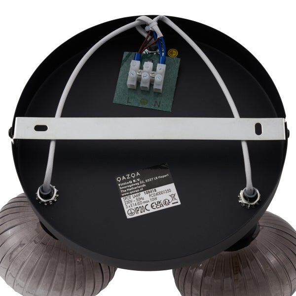 Unterseite der Lampe mit elektrischem Anschluss