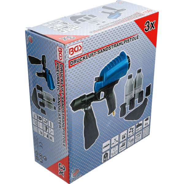 Verpackung einer BGS Druckluft Sandstrahlpistole