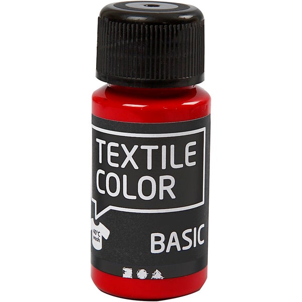 Creativ Company  Textilfarbe, Rot, 50 ml, 1 Fläschchen