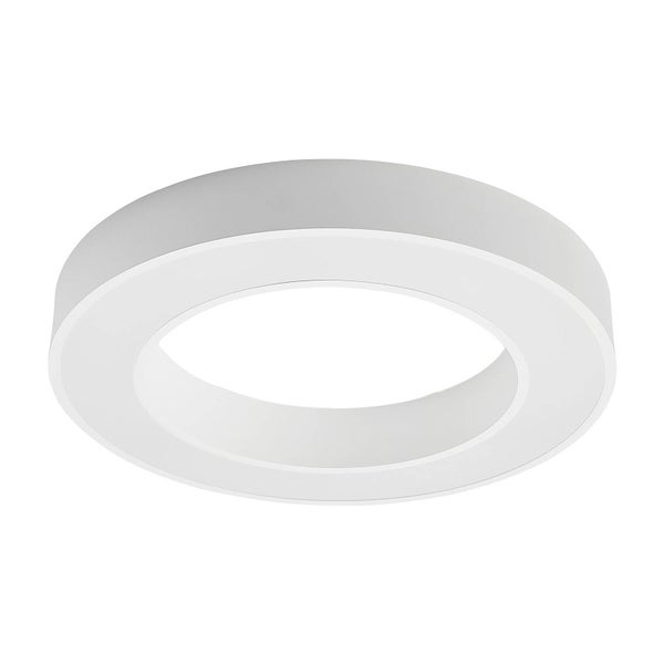 Ringförmige Deckenleuchte in rundem Design, weiß.