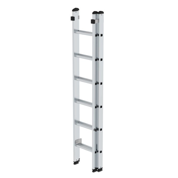 PROREGAL Sprossen-Schiebeleiter 2-Teilig Ohne Traverse 2 x 6 Sprossen