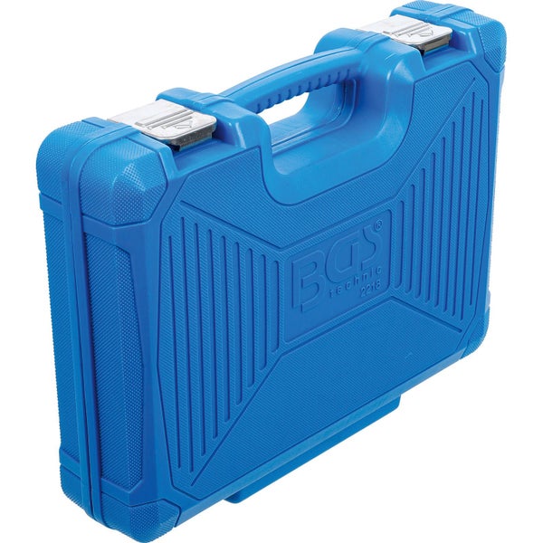 Steckschlüsselsatz in blauem Kunststoffkoffer