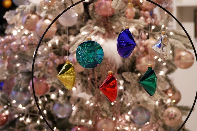 Farbenfrohe Diamanten, Multicolor, 8cm, 6 Stck., Weihnachtsbaumkugeln, Christbaumschmuck, Weihnachtsbaumanhänger