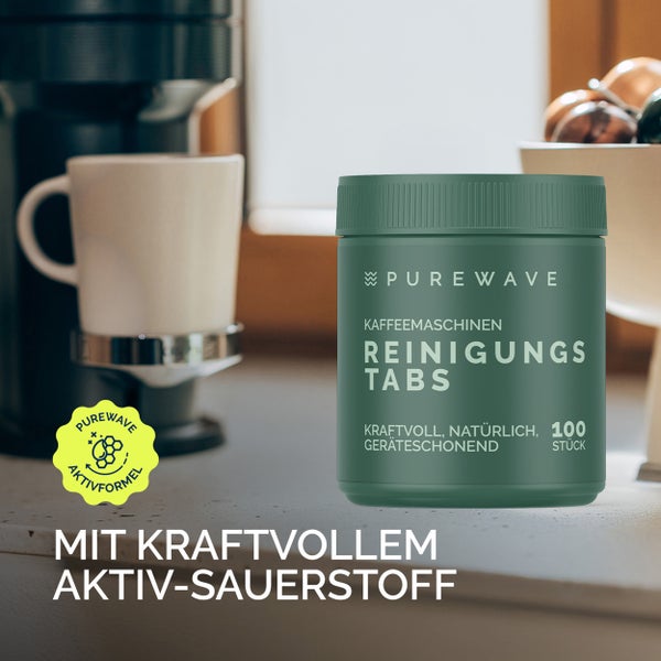 PUREWAVE Kaffeemaschinen Reinigungstabs, 100 stk.