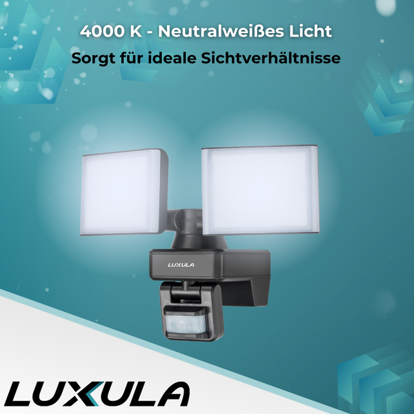Luxula LED-Außenstrahler mit Bewegungsmelder