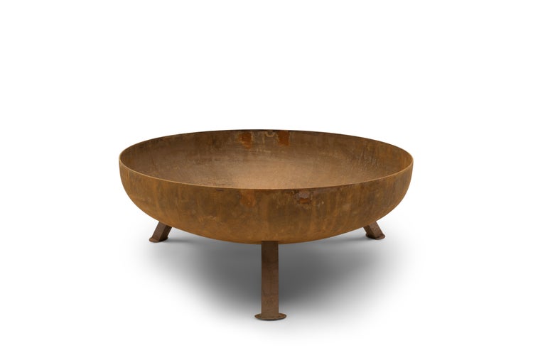 The Favilla BOMBE Feuerschale Cortenstahl Ø 64,5 cm – Kompaktes Feuerbecken aus 3 mm Stahl – Wetterfest & langlebig mit Patina-Effekt – Runde Feuerstelle für Garten, Terrasse & Camping – 15 kg