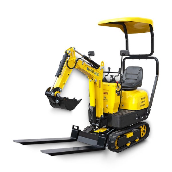 BAMATO Palettengabel für Minibagger MIB-600 - Hochwertiges Anbaugerät für effizientes Arbeiten