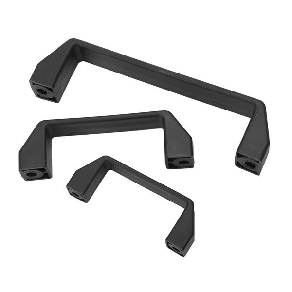 Drei Bügelgriffe aus Kunststoff in verschiedenen Größen