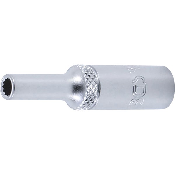 BGS Steckschlüssel-Einsatz Zwölfkant tief Antrieb Innenvierkant 6,3 mm (1/4) SW 4 mm - 10702