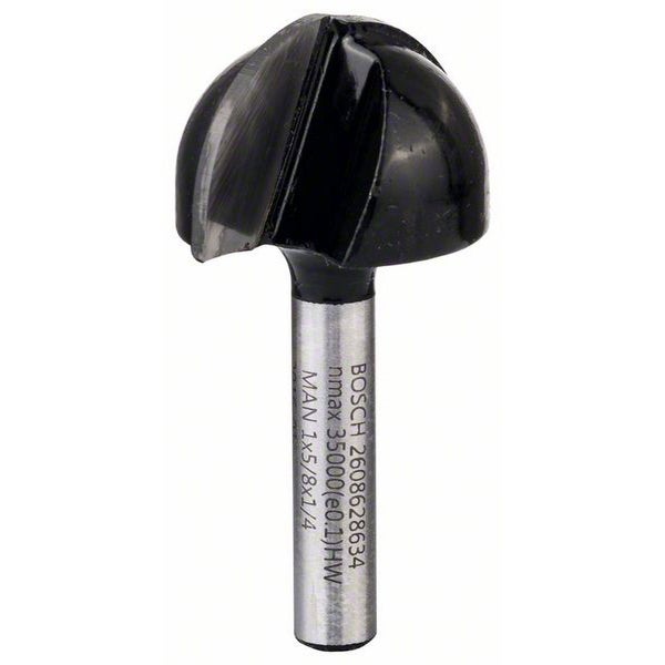 Bosch Hohlkehlfräser 1/4 R1 12,7 mm Ø 25,4 mm L 15,6 mm G 49 mm - 2608628634