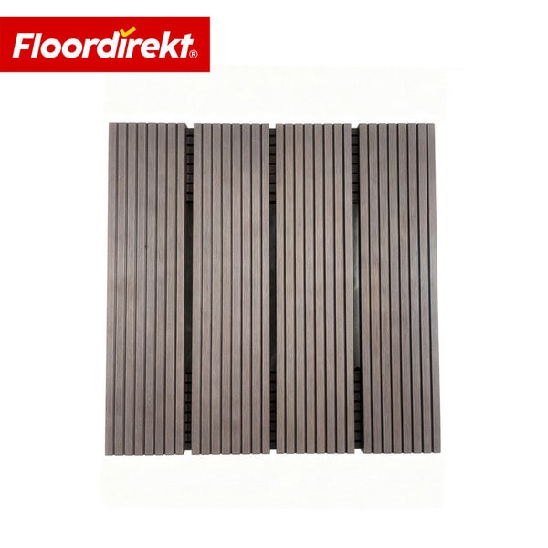 Floor direkt Logo. Holzfliesen für den Außenbereich.