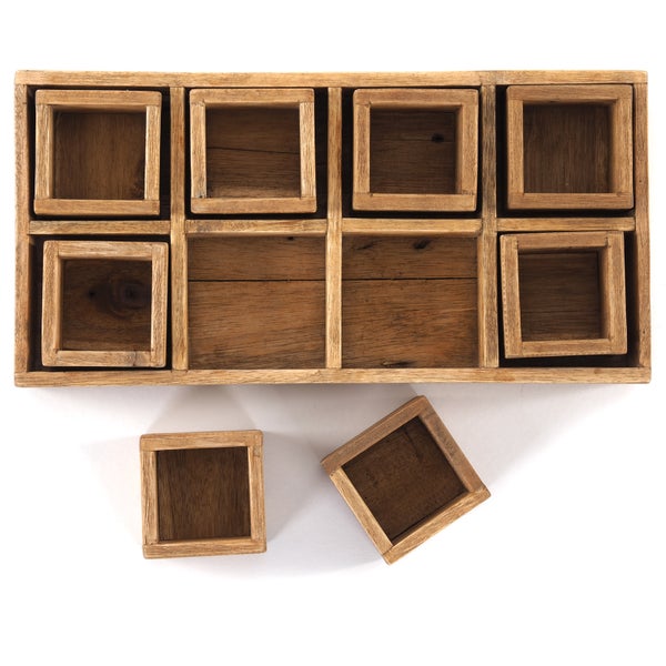 Kisten-Set Cubo II 7-tlg. Massivholz