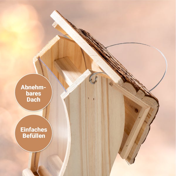 Futterhaus CULT at home Vogelhaus Höhe 30cm braun aus Holz
