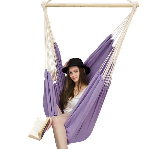 XXL Hängesessel Relaxsessel 185x130cm bis 150kg Fliederfarben