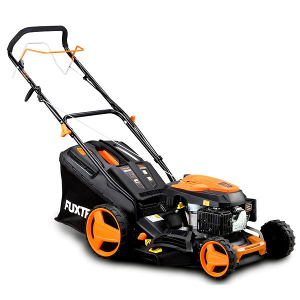 Fuxtec Benzinrasenmäher mit Fangkorb