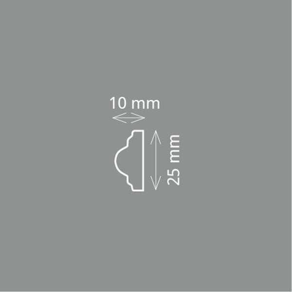HOMESTAR Wandleiste CW 10, (10 x 25 mm), Länge 2 m (Hartleiste)
