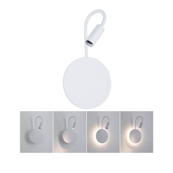 Weiße LED Wandleuchte mit flexiblem Arm