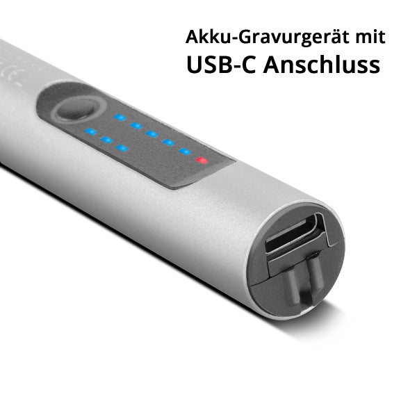 Akkubetriebenes Gravurgerät mit USB-C Anschluss
