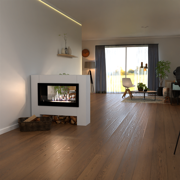 GLOW FIRE Ethanol Kamin 'Harstad ' | Ethanolofen in weiß mit 3 Std. Brenndauer und 2 KW Heizleistung | BxHxT: 114,2x98,5x29,8 cm