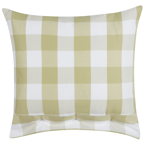 Dekokissen 2er Set TAMNINE 45 x 45 cm Hellgrün Kariertes Muster