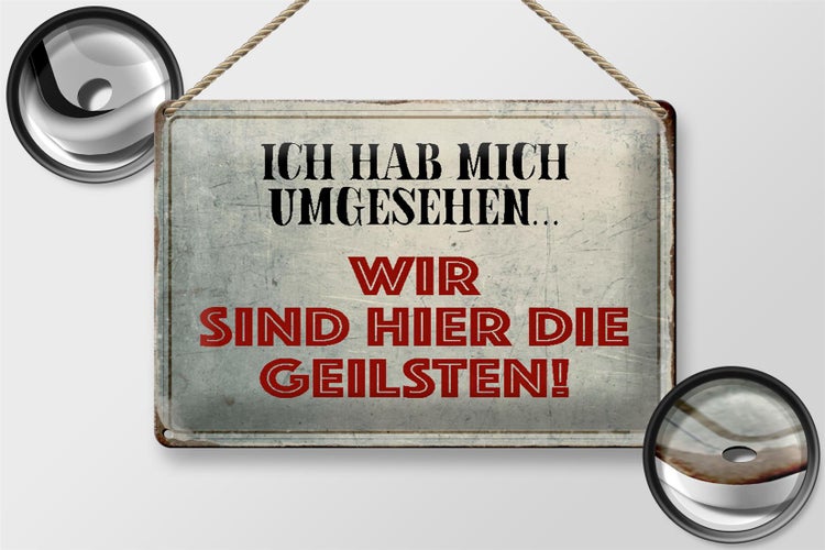 Blechschild Spruch 30x20cm wir sind die Geilsten Schild