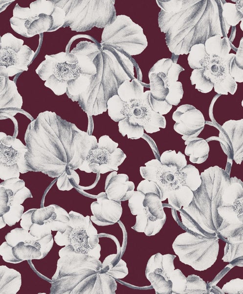 Masureel Tapete Blumen Rot - 53 cm x 10.05 m - 630628
