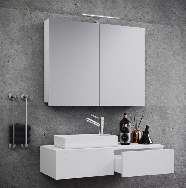 3-tlg Gäste WC Waschplatz Waschtisch Gudas Schrank