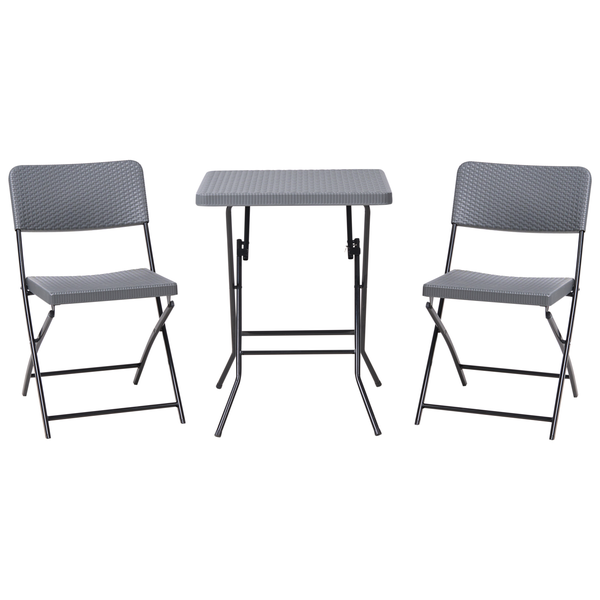 Klappmöbel-Set mit Tisch und zwei Stühlen