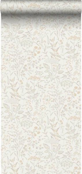 Borastapeter Tapete Feldblumen Beige - 53 cm x 11.2 m - 660129