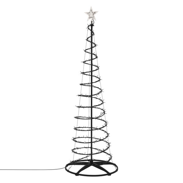 LED-Weihnachtsbaum in Spiralform mit Sternaufsatz für die Dekoration