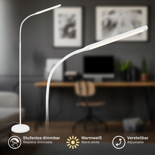 LED Stehlampe LED Stehleuchte Standleuchte Dimmbar Touch Warmweiß Schwenkbar