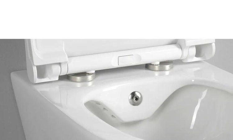 Dusch-WC Set wandh. Design Taharet WC mit Gesäßdusche spülrandlos inkl. integrierter Armatur und Softclose WC-Sitz mit Absenkautomatik