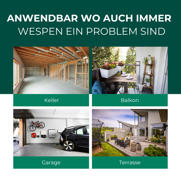 Silberkraft Wespenspray 500 ml, Spray zur Wespenabwehr, Anti-Wespen-Mittel zum Vertreiben der Insekten, hilft gegen Wespennester, Repellent mit starker Sofort- und Langzeitwirkung