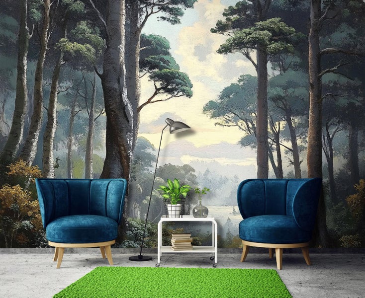 Fototapete Wald 3D Effekt Natur Schlafzimmer Vlies Tapete 350x250 cm