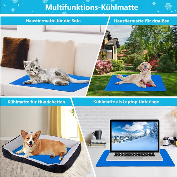 Resch Kühlmatte für Hunde, Katzen & Menschen - 50 x 65cm, Selbstkühlende Gelmatte für Hund & Katze, zur Kühlung der Körpertemperatur, Haustier Kältematte, Kühldecke, Hundematte