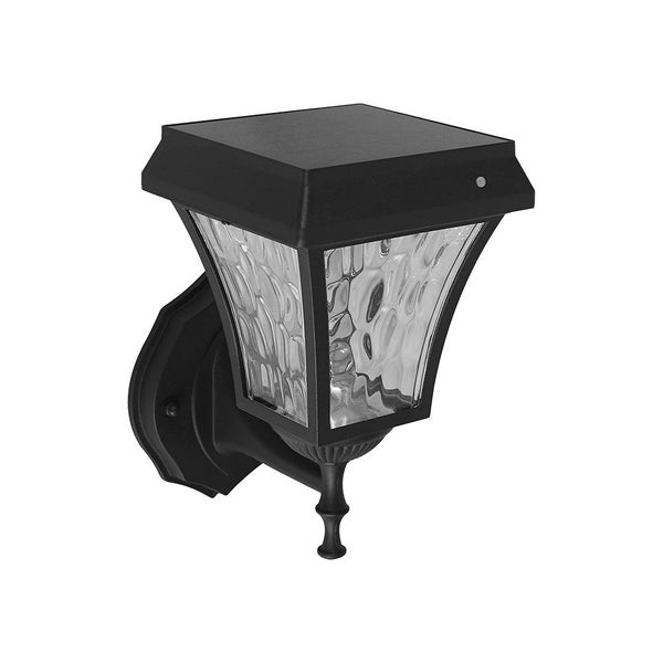 Solar-Wandleuchte mit strukturiertem Lampenglas