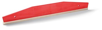 Breiter Fassadenspachtel mit flexibler Gummilippe für Maler- und Tapezierarbeiten.