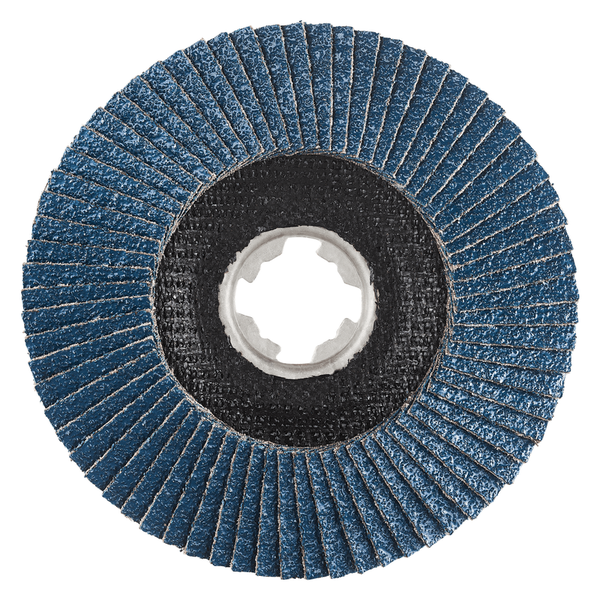 RHODIUS Fächerscheibe LSZ F1 X-LOCK, 10 Stück, 125 x 22,23 mm, Korn 40, für Edelstahl, Stahl, Metall, PROline