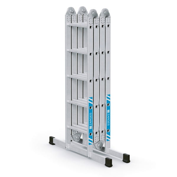 Mehrzweckleiter aus Aluminium im zusammengeklappten Zustand