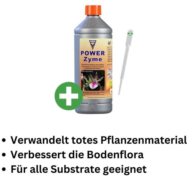 Hesi Power Zyme 2,5 Liter – Enzymdünger für Optimale Wurzelpflege & Gesundes Pflanzenwachstum | Unterstützt Mikroorganismen & Abbau alter Wurzeln | Einfache Dosierung mit Pipette | Perfekt für Tomaten, Orchideen & mehr