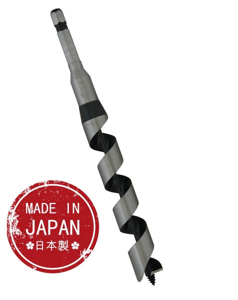 Schlangenbohrer aus Metall mit Herkunftszeichen Made in Japan
