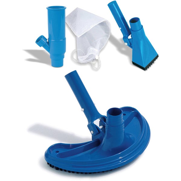 Poolreinigungsset mit Kescher, Bürste und Bodensauger