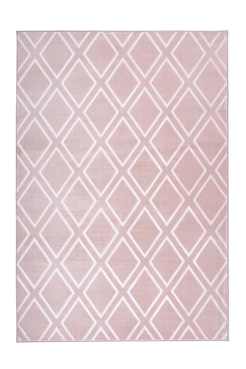 Kurzflor Teppich Blissique Rosa Modern, Klassisch 80 x 150 cm