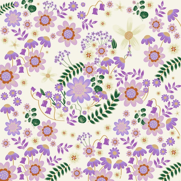 Illustration mit Blumenmuster