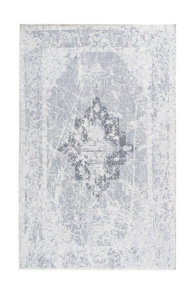 Flachflor Teppich Serenique Grau Vintage-Design, Used-Look, Orientalisch 200 x 290 cm