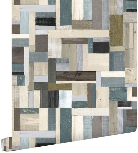 Tapete mit Holzplankenmuster