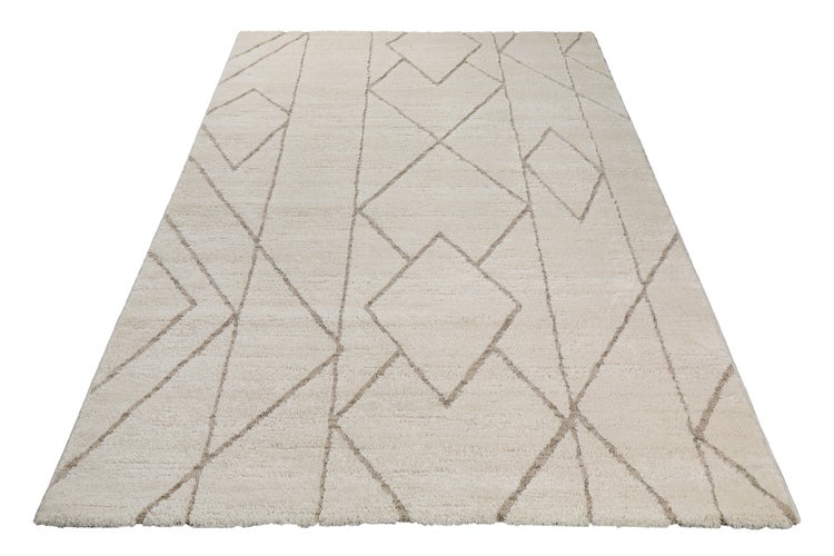 Kurzflor Teppich Creme Beige Pelle WECONhome 80x150 cm